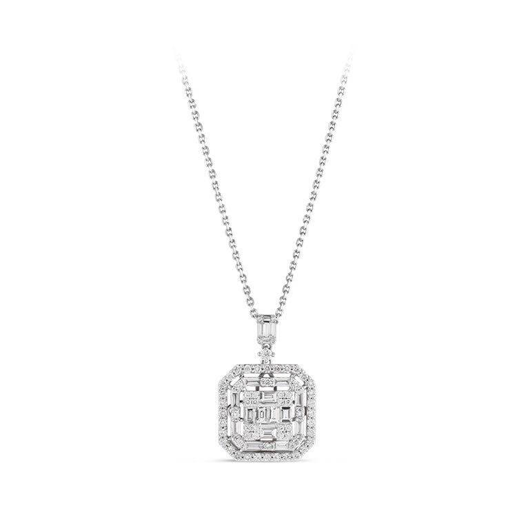 1.41 ct. Baguette Diamant Halskette