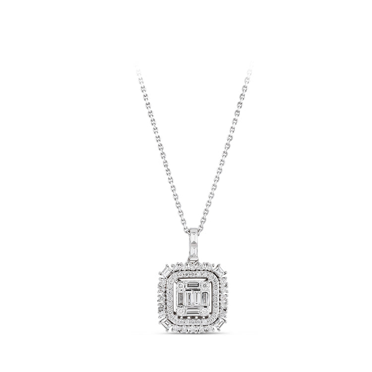 1.49 ct. Baguette Diamant Halskette