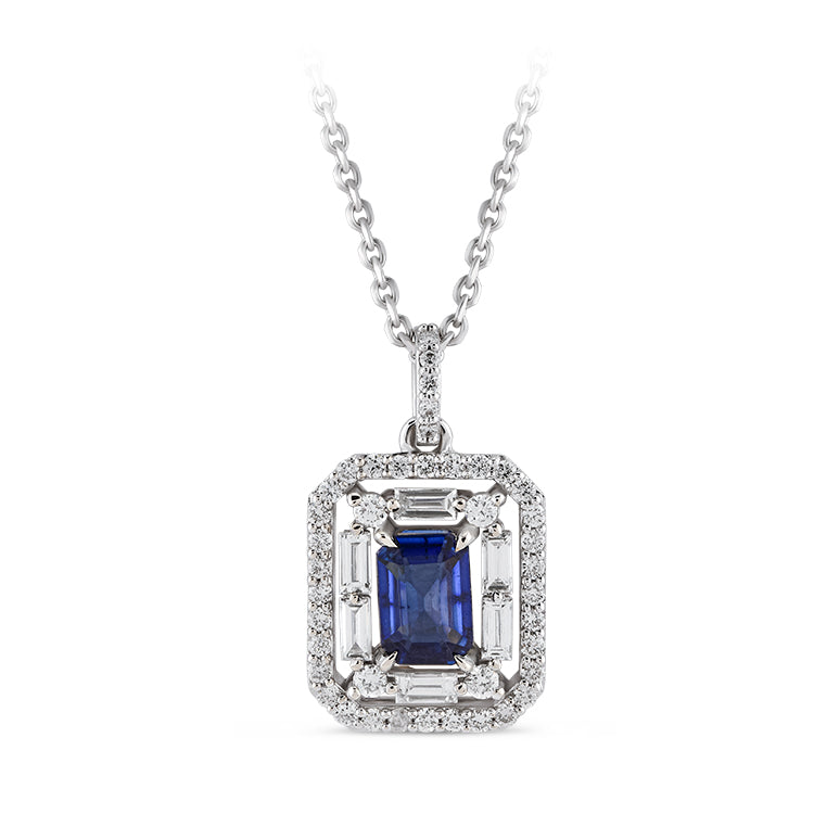 1.66 ct. Saphir Halskette