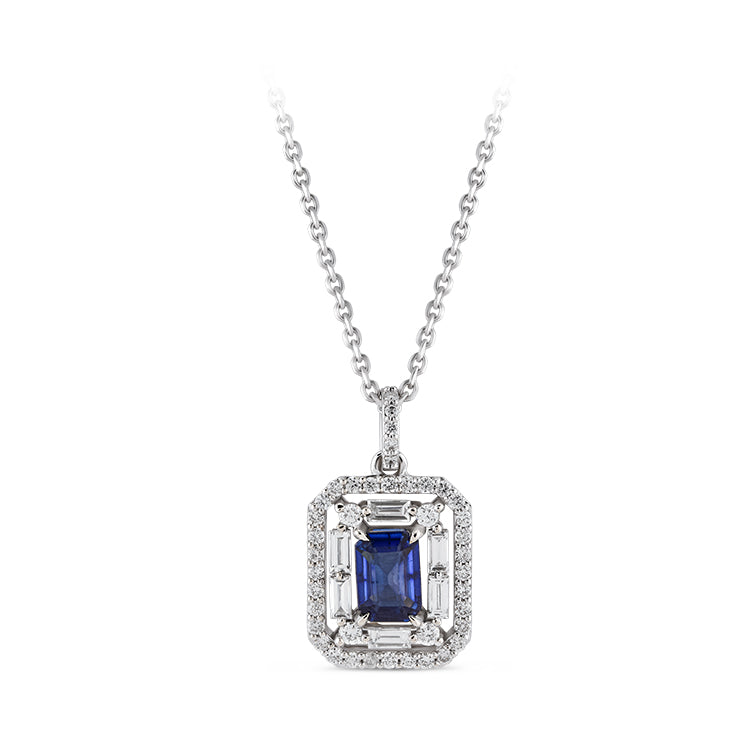 1.66 ct. Saphir Halskette