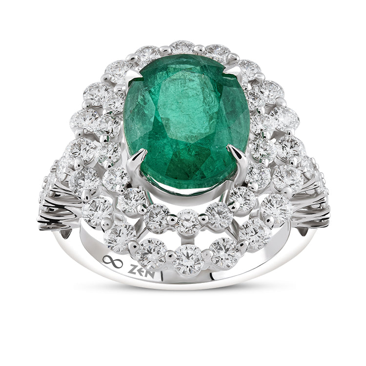 4.63 ct. Smaragd Ring
