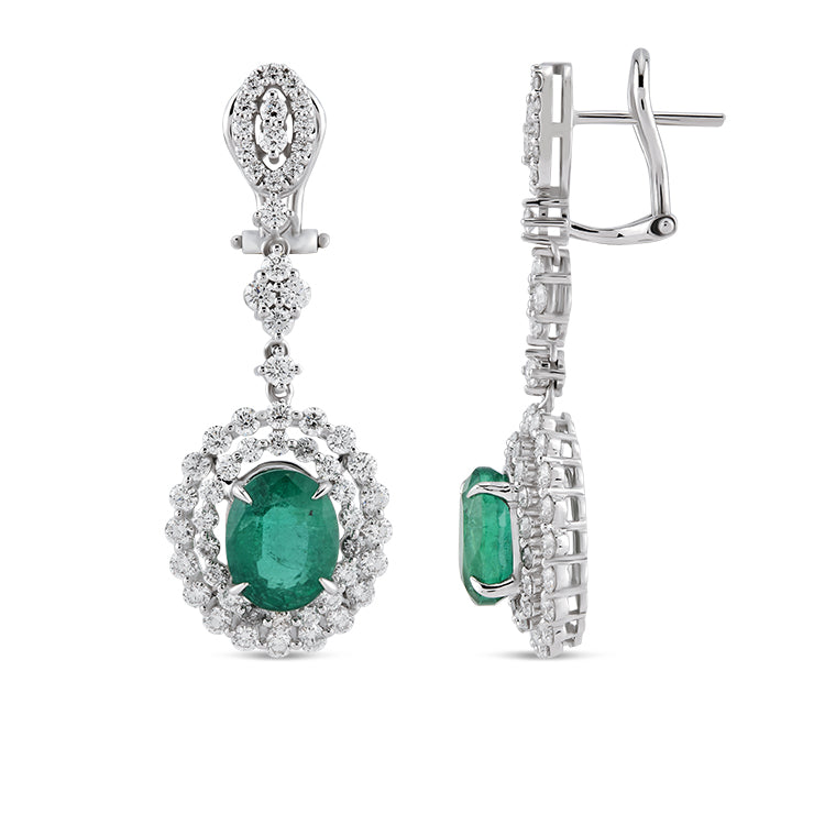 8.55 ct. Smaragd Ohrringe