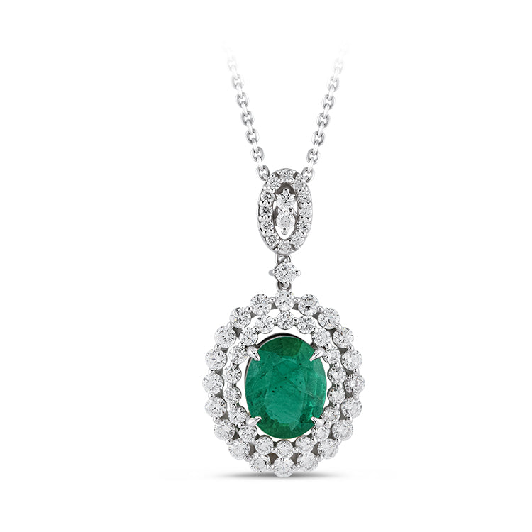 6.24 ct. Smaragd Halskette