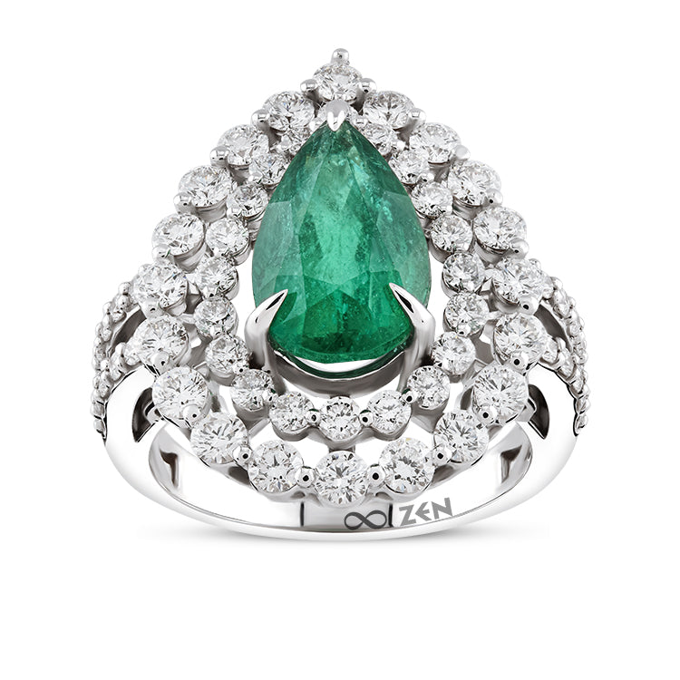 4.12 ct. Smaragd Ring