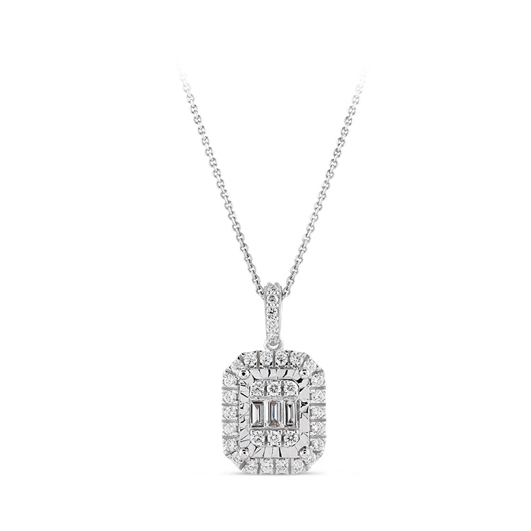0.29 ct. Baguette Diamond Necklace