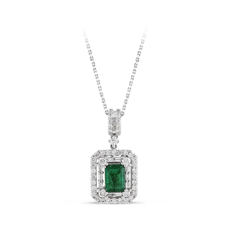 1.58 ct. Smaragd Halskette