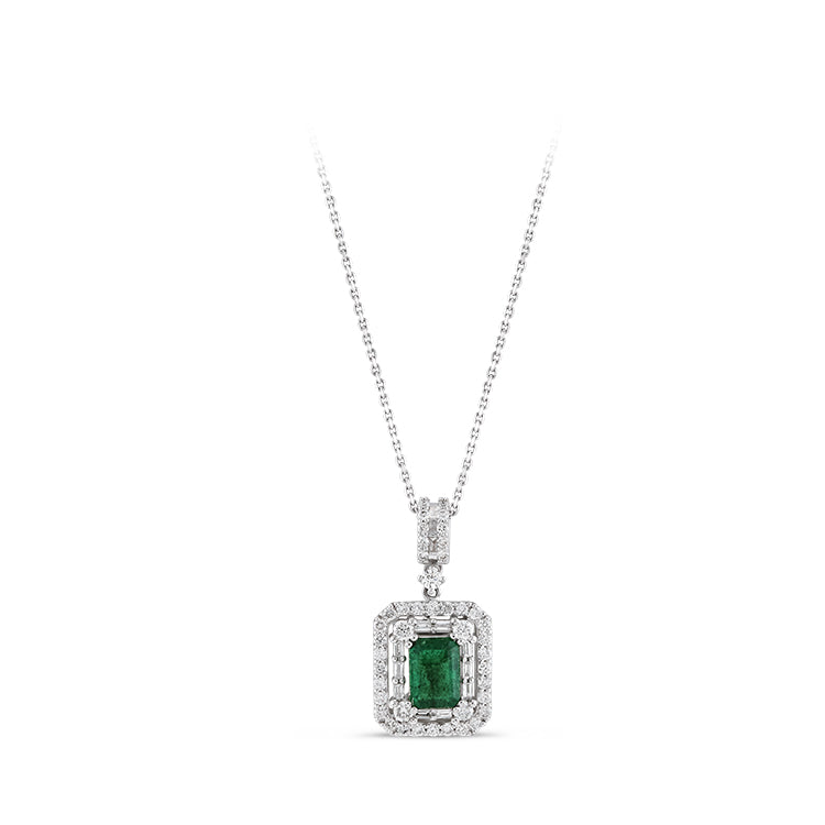 1.58 ct. Smaragd Halskette