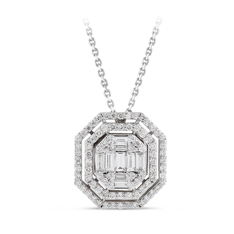 1.47 ct. Baguette Diamant Halskette
