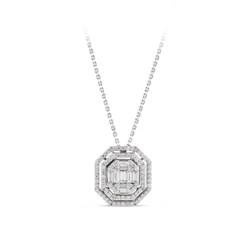 1.47 ct. Baguette Diamant Halskette