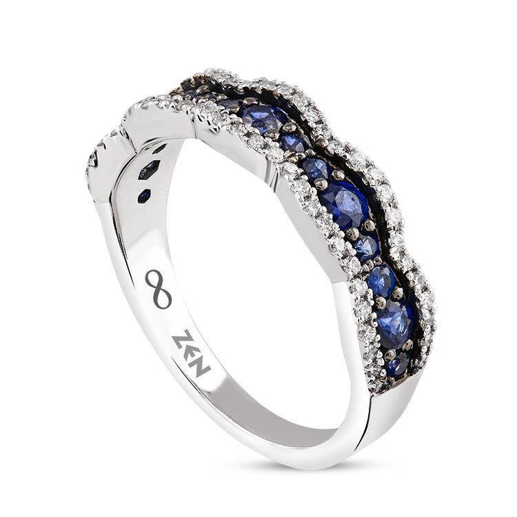 0.89 ct. Saphir Ring