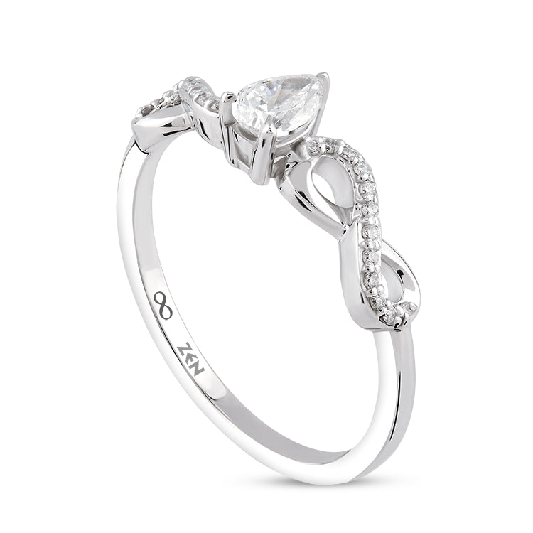 0.31 ct. Modern Diamond Engagement Ring