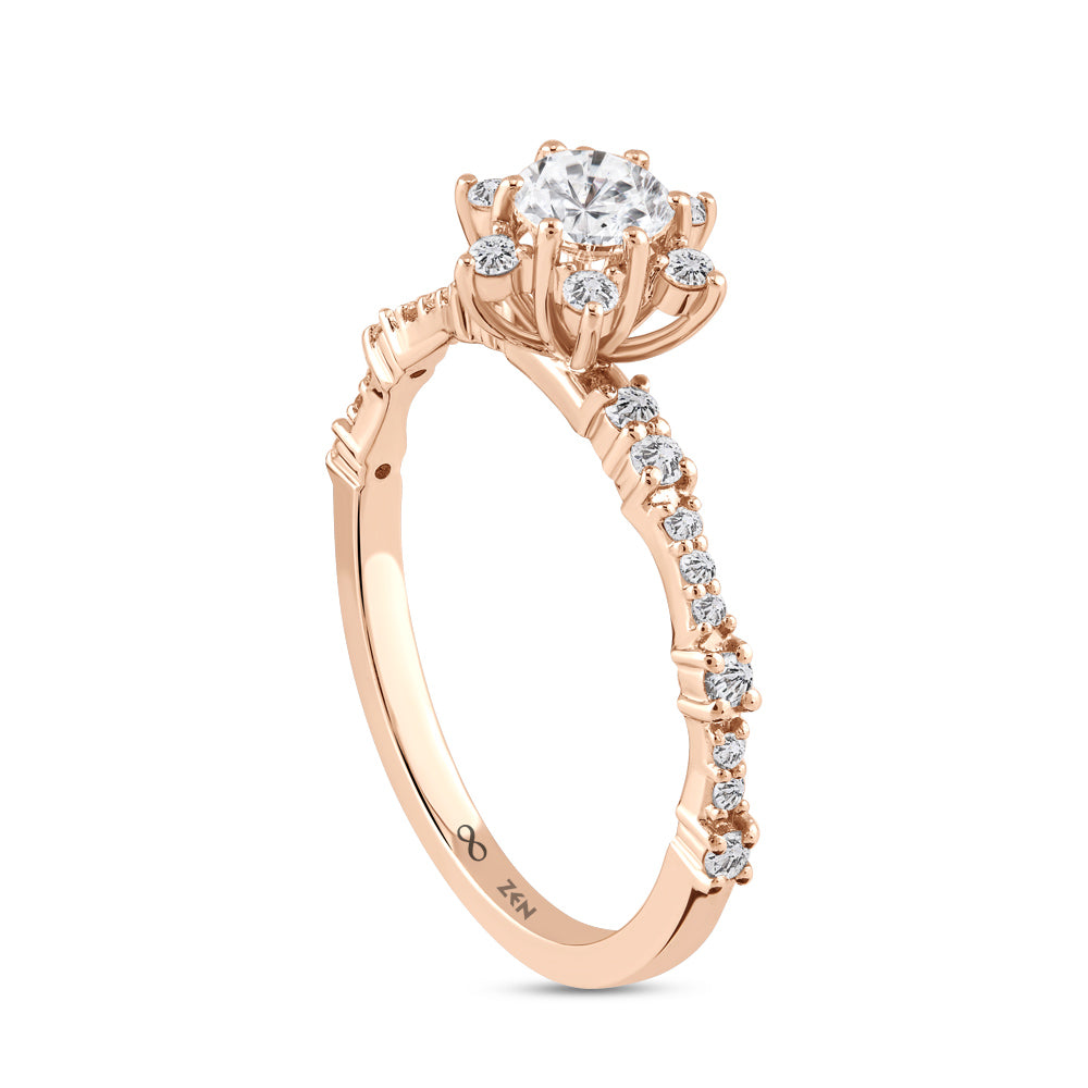0.54 ct. Modern Diamond Engagement Ring