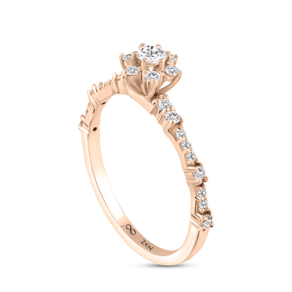 0.34 ct. Modern Diamond Engagement Ring