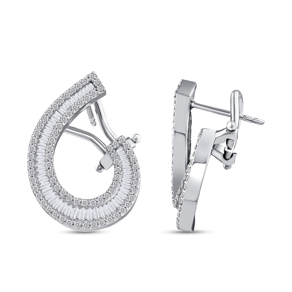 1.14 ct. Baguette Diamant Ohrringe