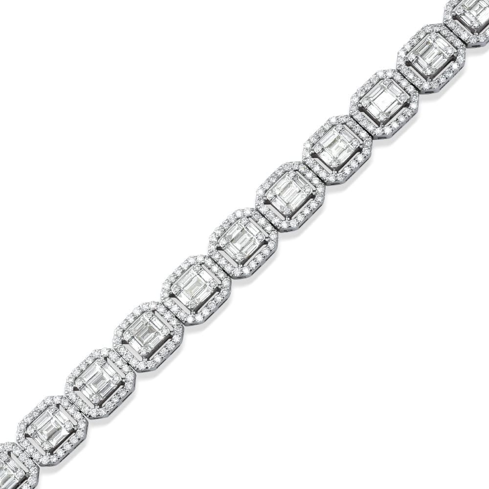 6.22 ct. Baguette Diamantarmband