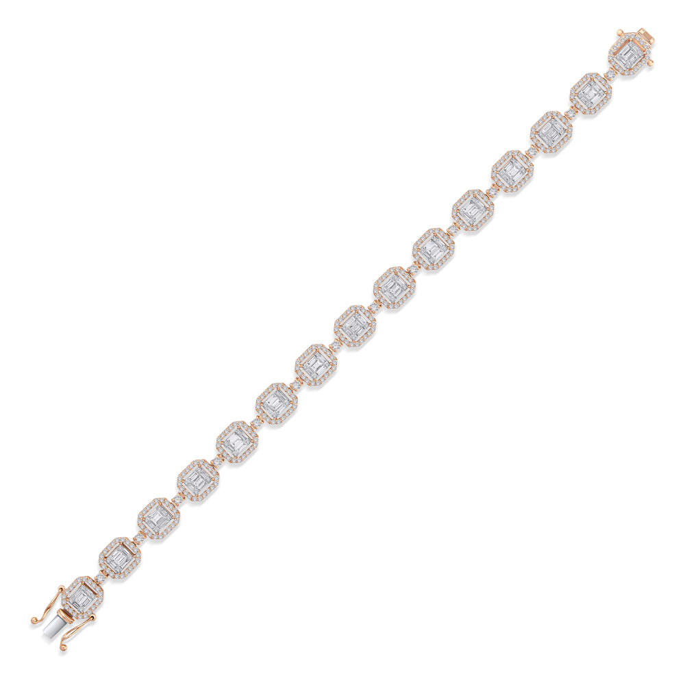 4.27 ct. Baguette Diamantarmband