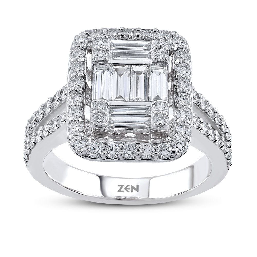 1.00 ct. Baguette Diamantring