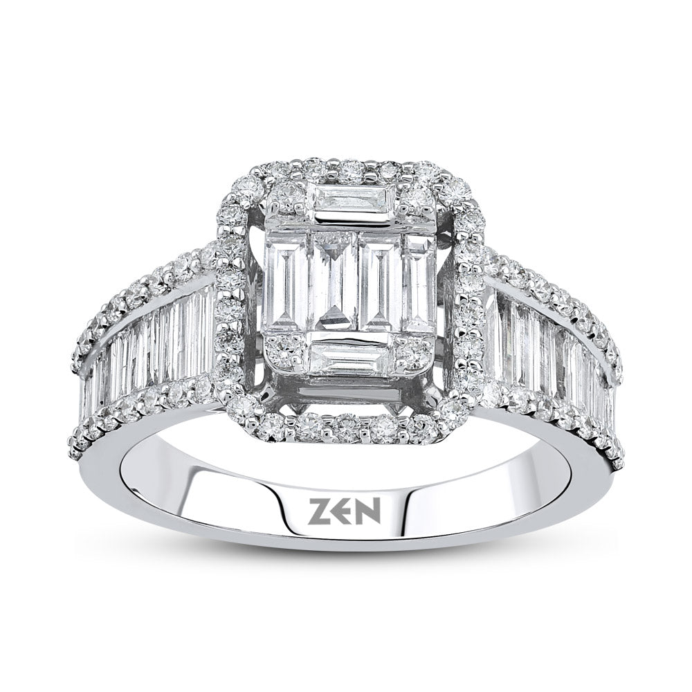 1.15 ct. Baguette Diamantring