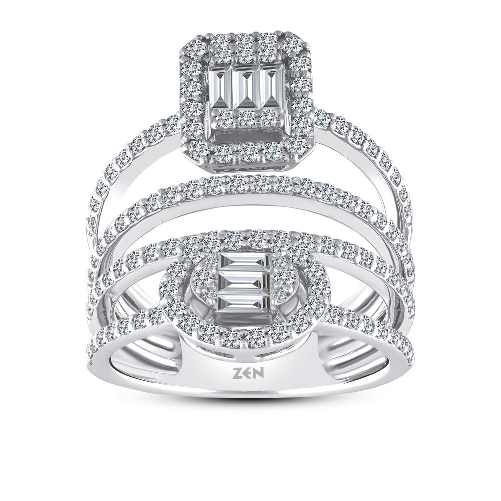 1.28 ct. Baguette Diamantring