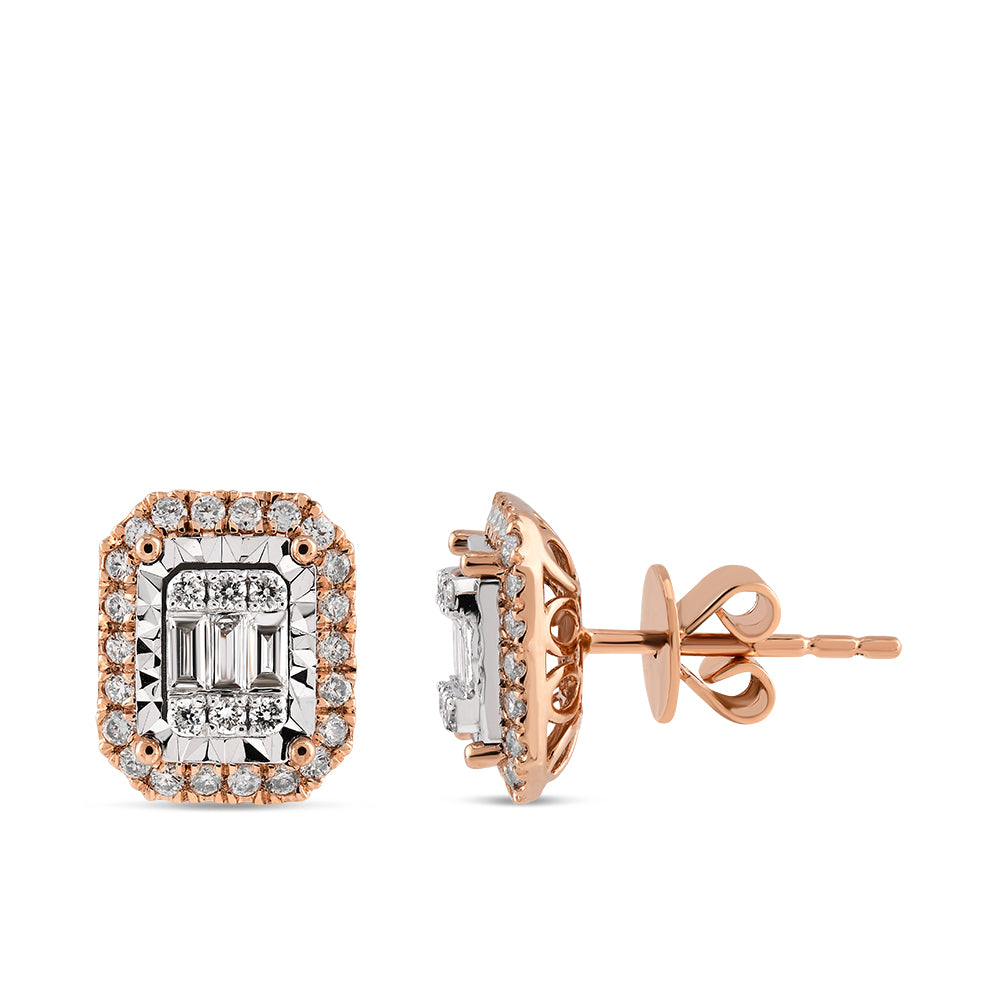 0.44 ct. Baguette Diamant Ohrringe