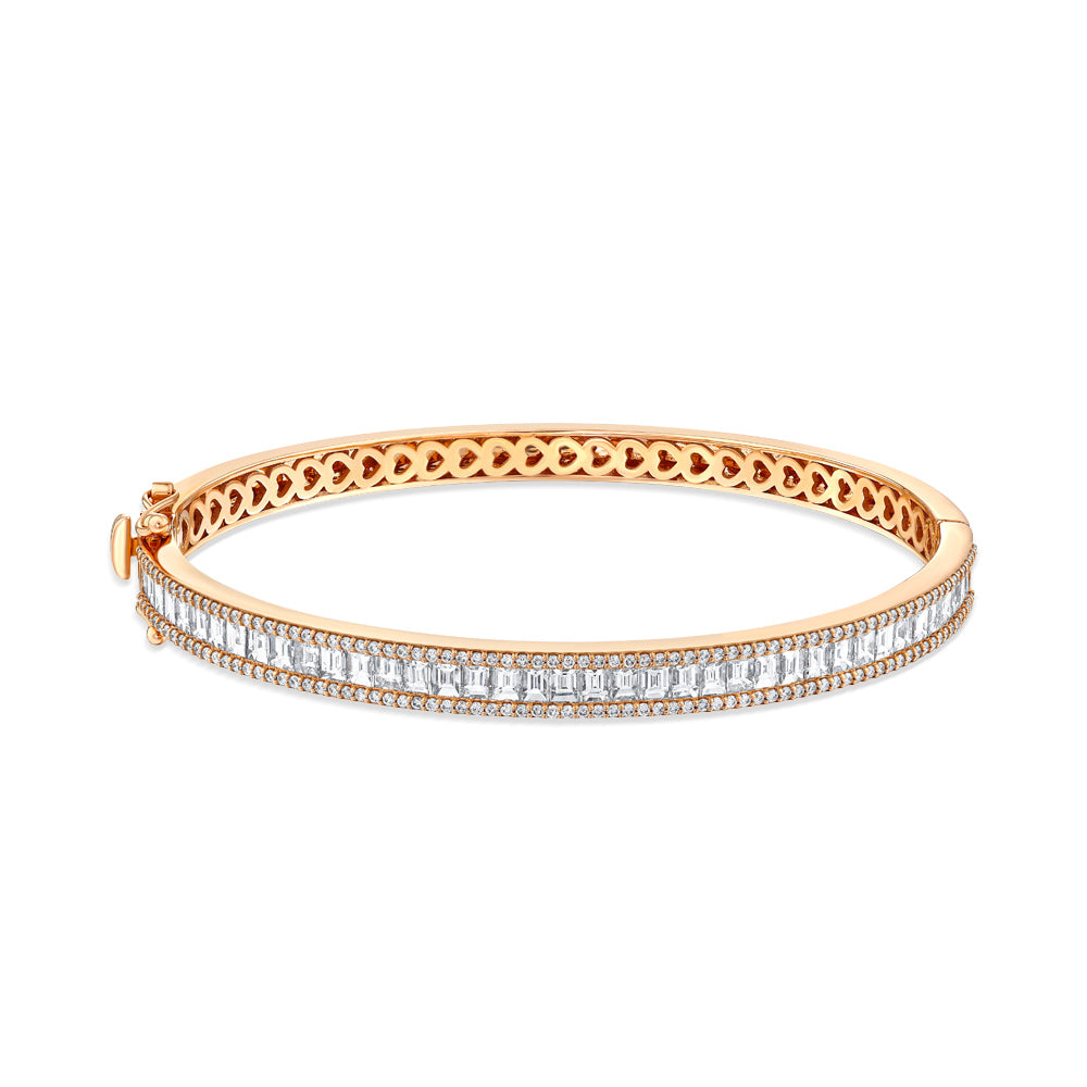 3.44 ct. Baguette Diamantarmband