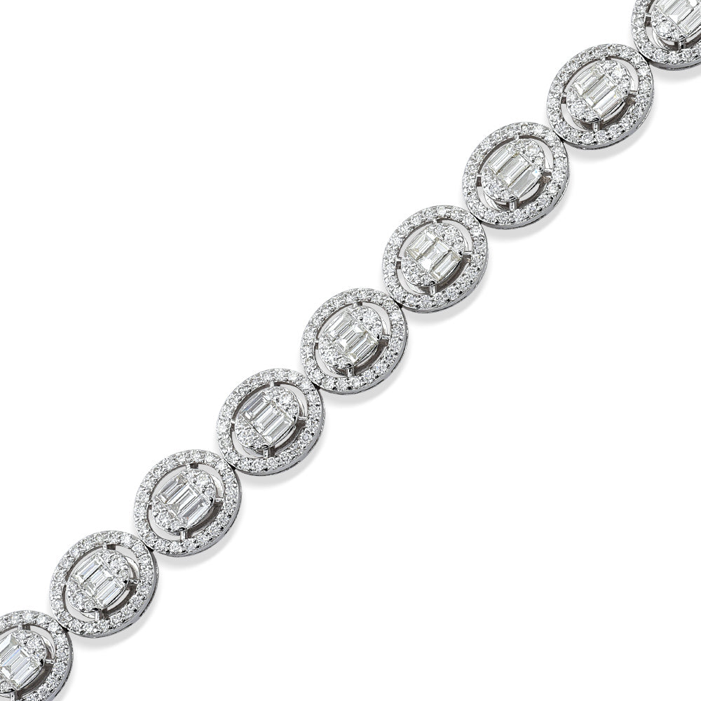 4.55 ct. Baguette Diamantarmband