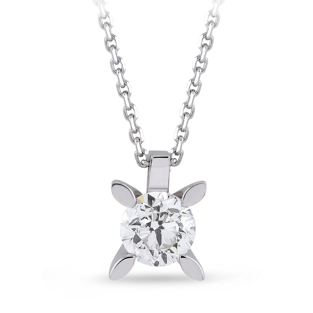 Solitär Diamant Halskette