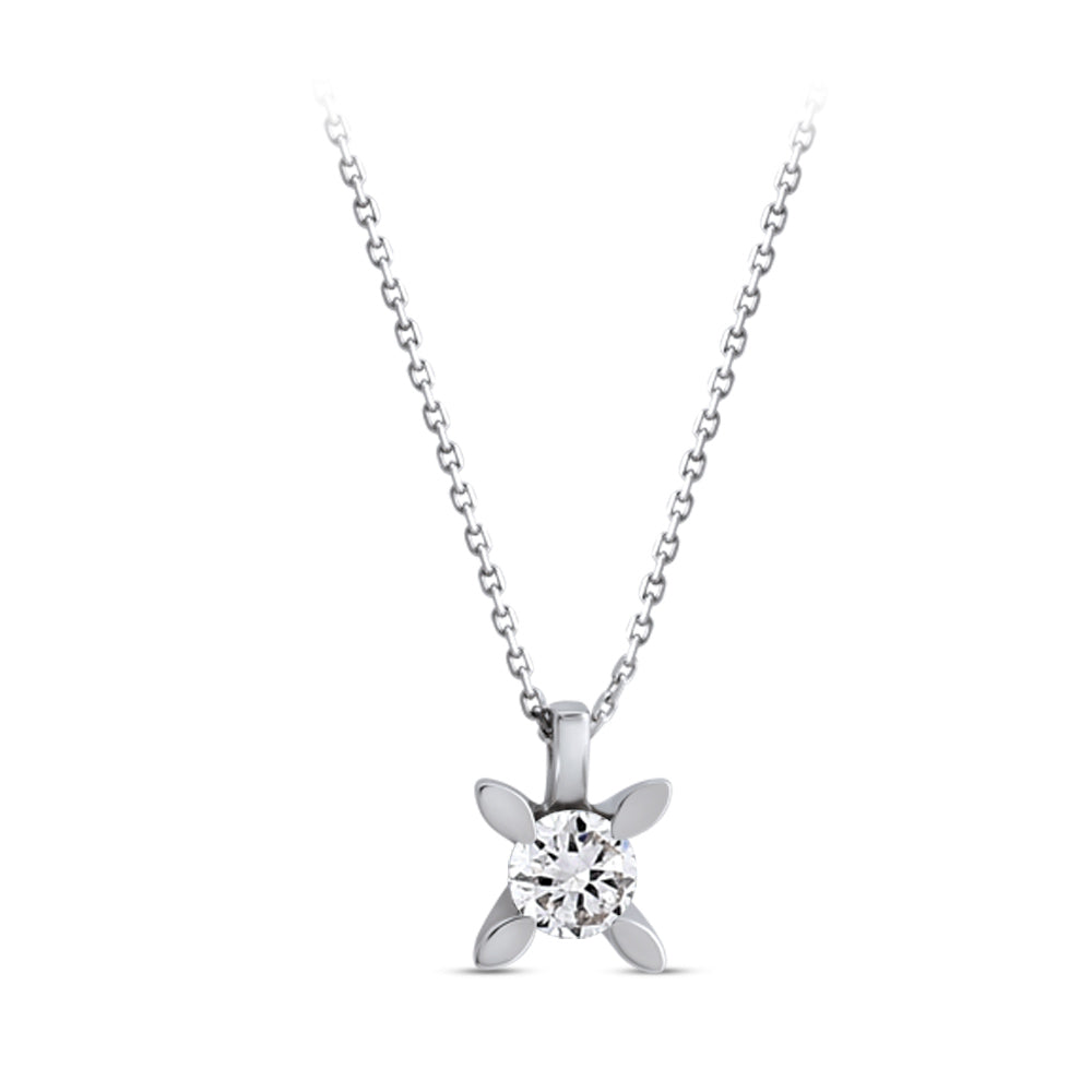 Solitär Diamant Halskette