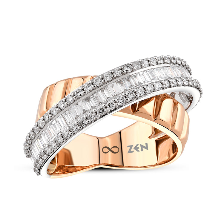 0.88 ct. Baguette Diamantring