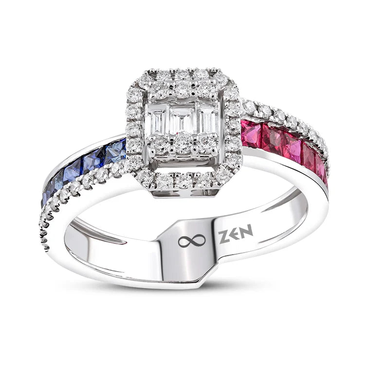 Saphir Rubin Ring
