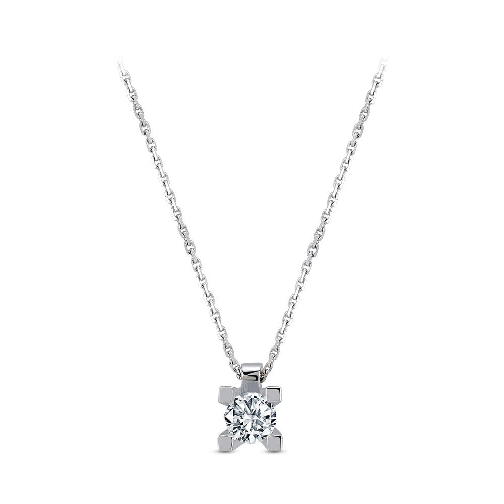 Solitär Diamant Halskette
