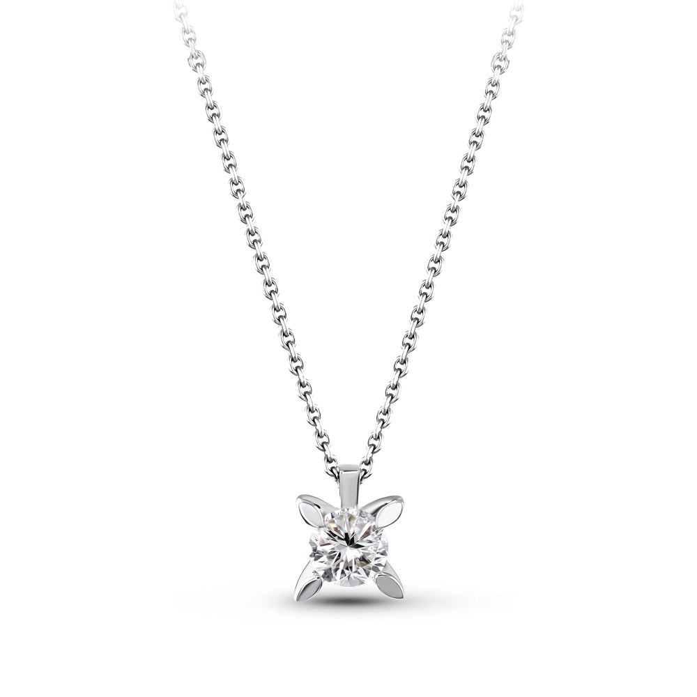 Solitär Diamant Halskette