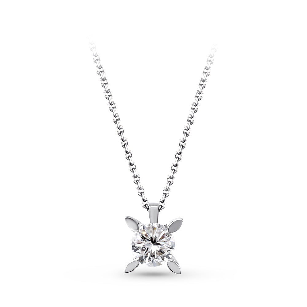 Solitär Diamant Halskette