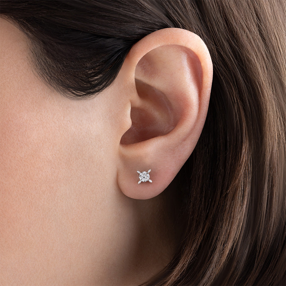 Solitäre Diamant Ohrstecker