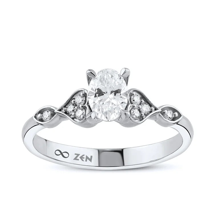0.44 ct. Vintage Oval Diamantring