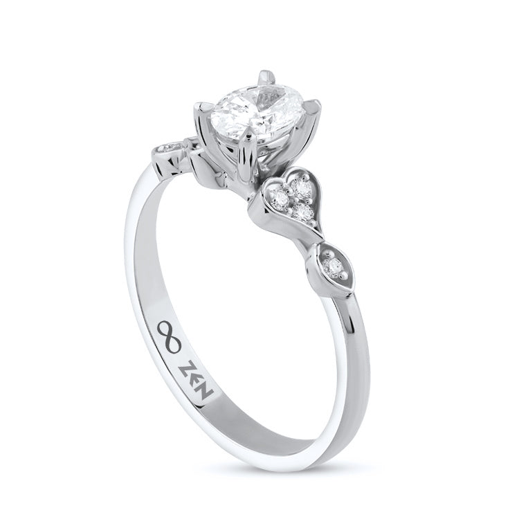 0.44 ct. Vintage Oval Diamantring
