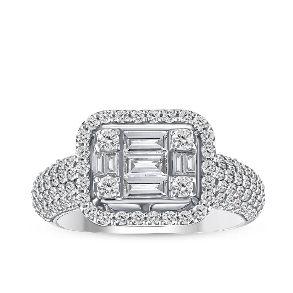 1.29 ct. Baguette Diamantring