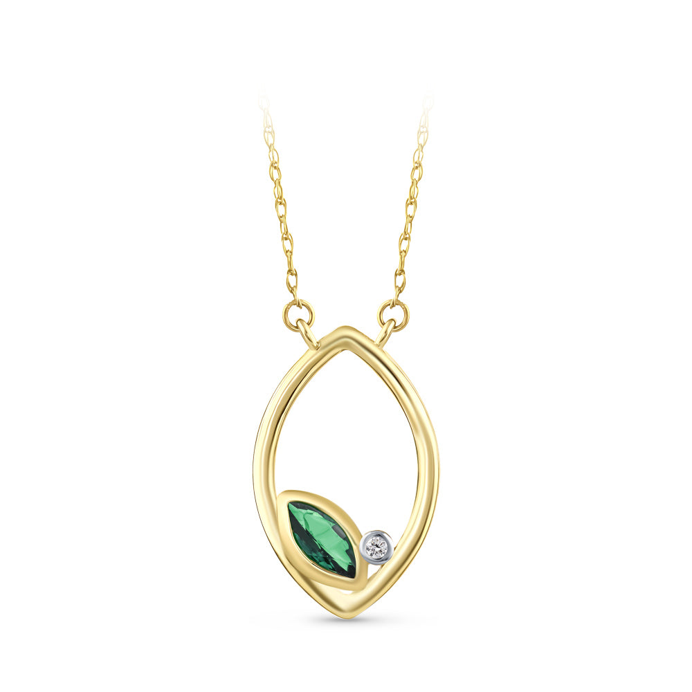 0.18 ct. Smaragd Halskette