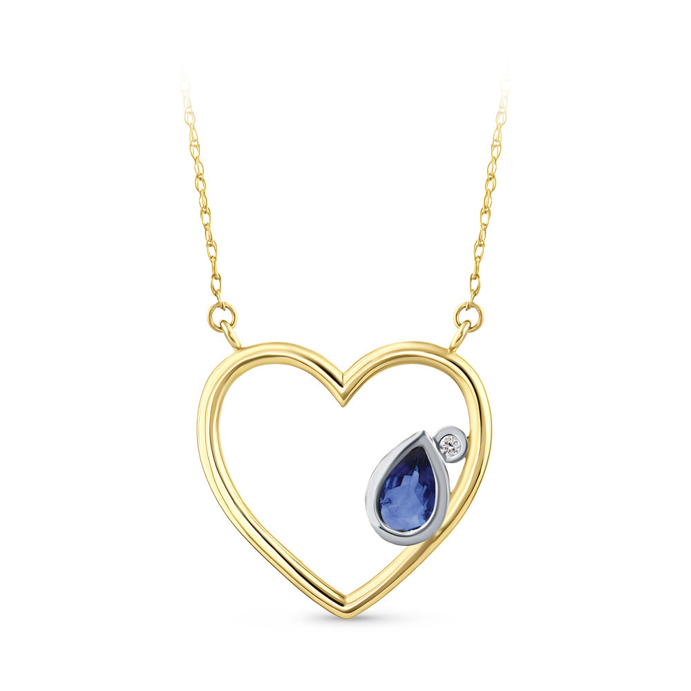 0.34 ct. Saphir Halskette