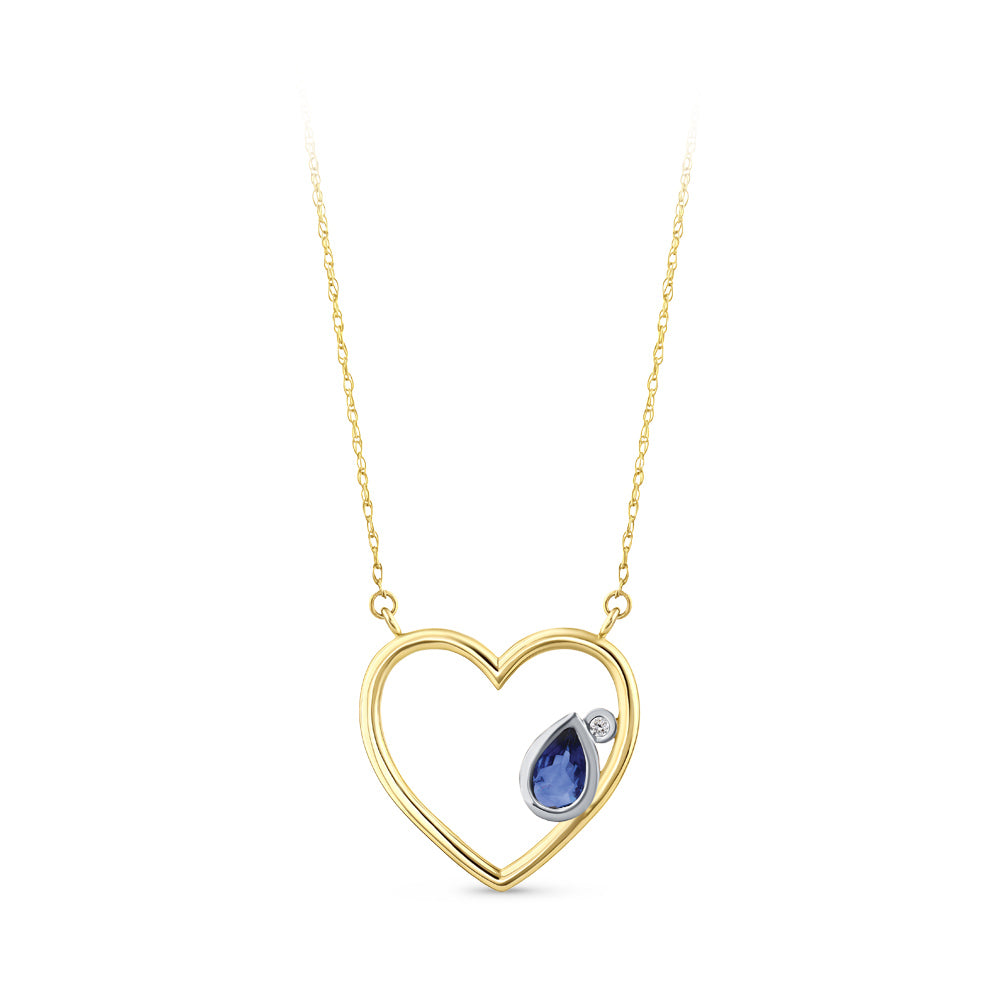 0.34 ct. Saphir Halskette
