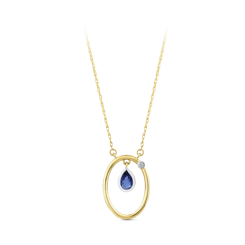 0.32 ct. Saphir Halskette