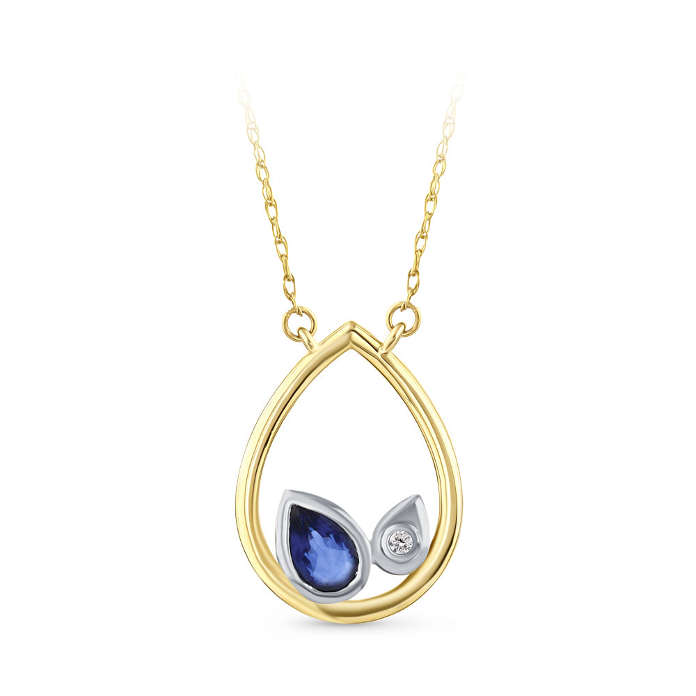 0.33 ct. Saphir Halskette