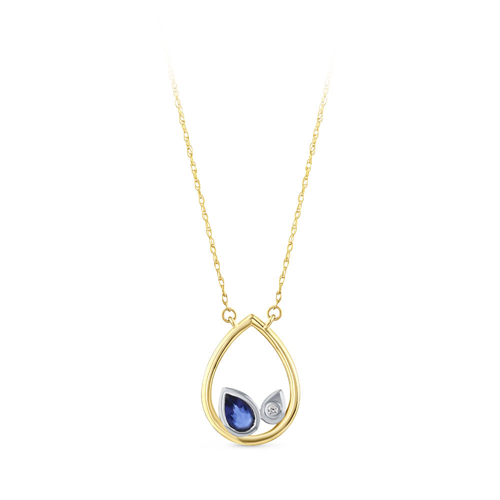 0.33 ct. Saphir Halskette