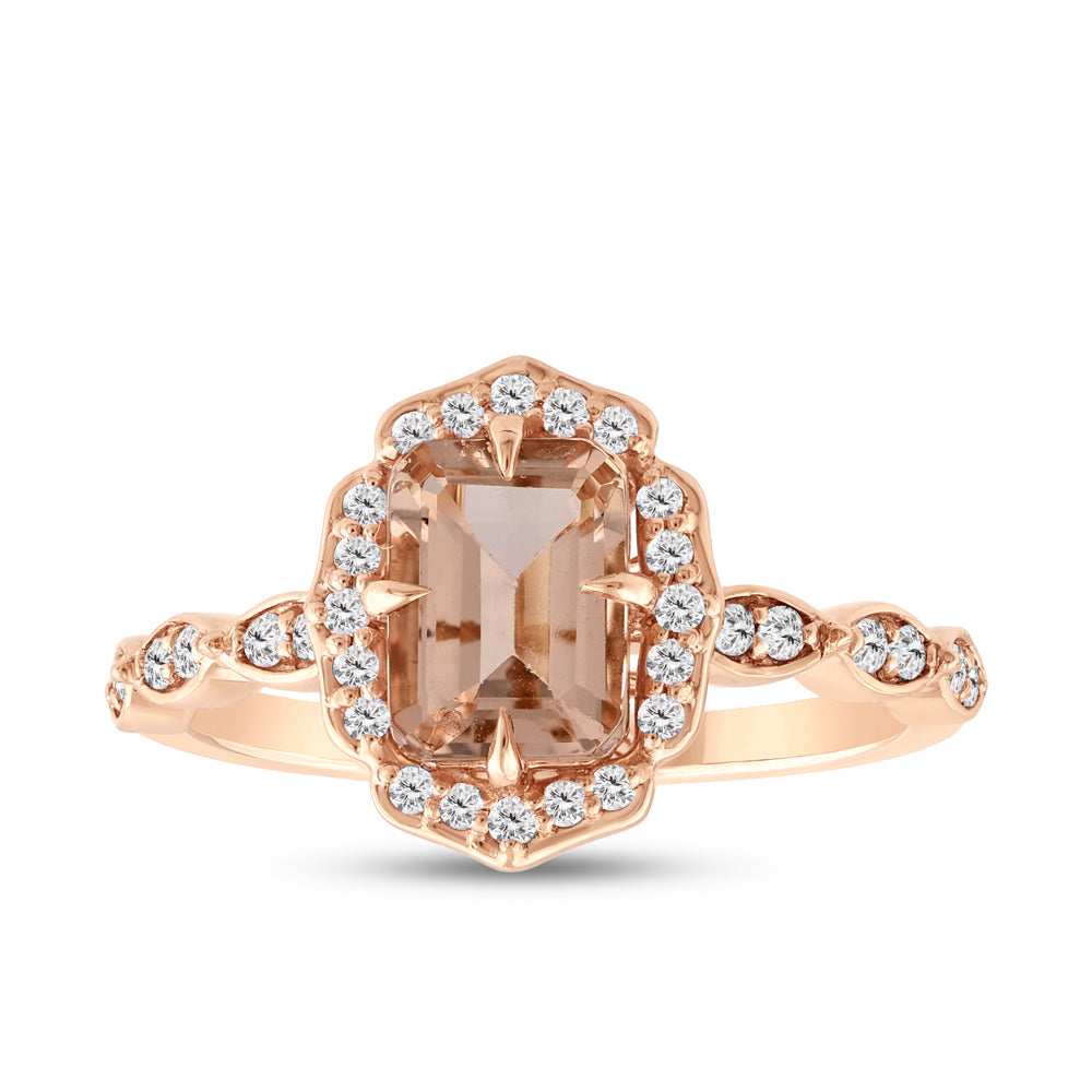 Vintage Morganit Diamantring