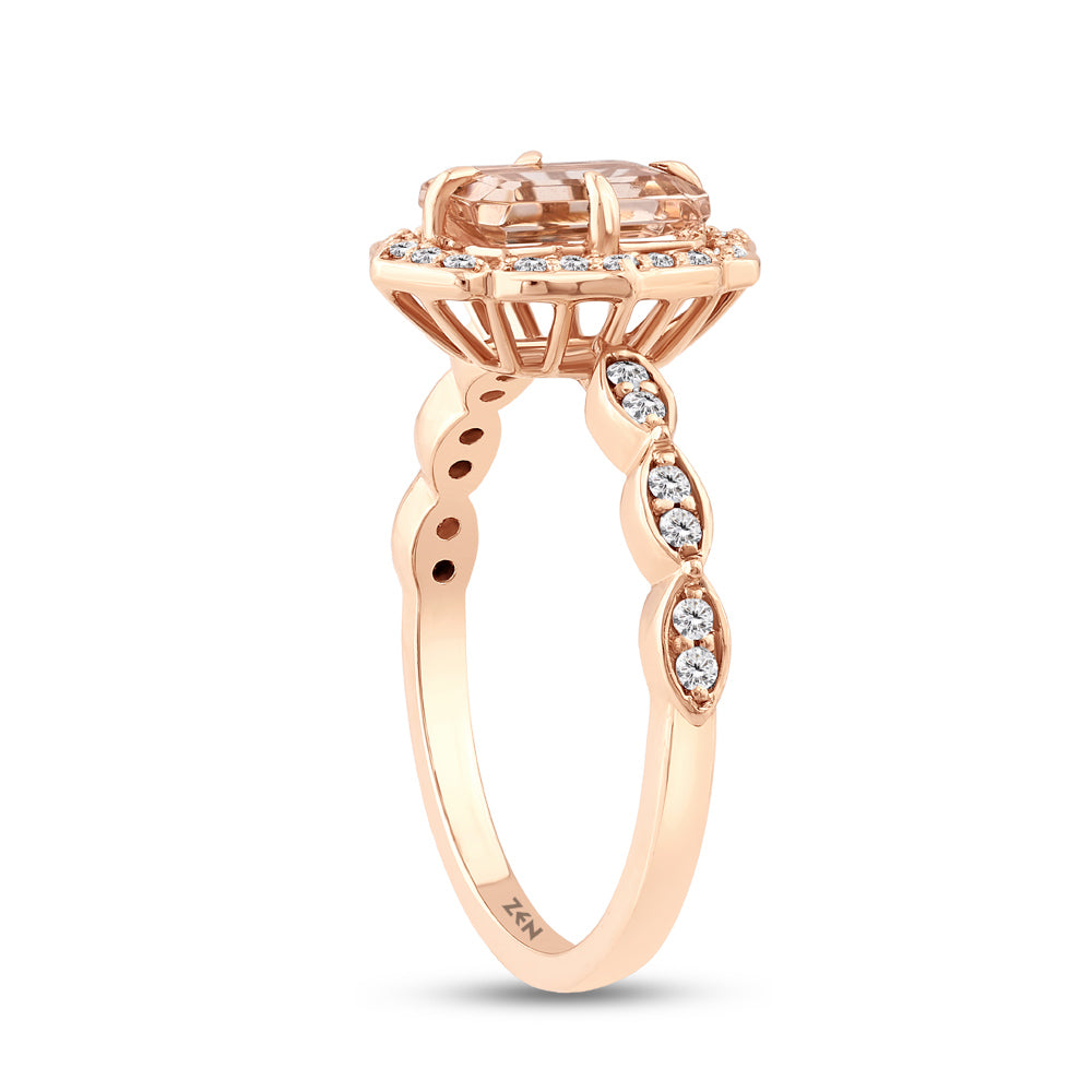 Vintage Morganit Diamantring