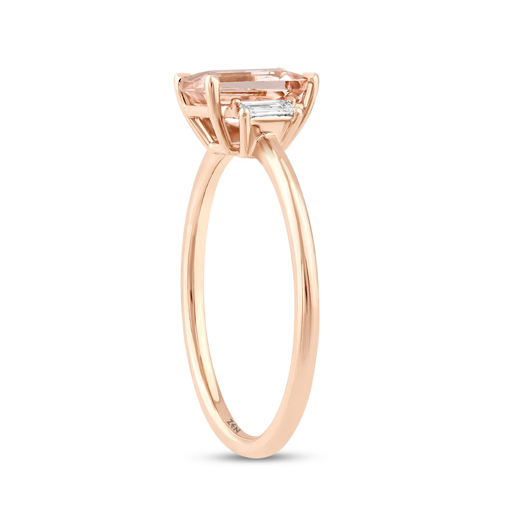 Vintage Morganit Diamant Ring