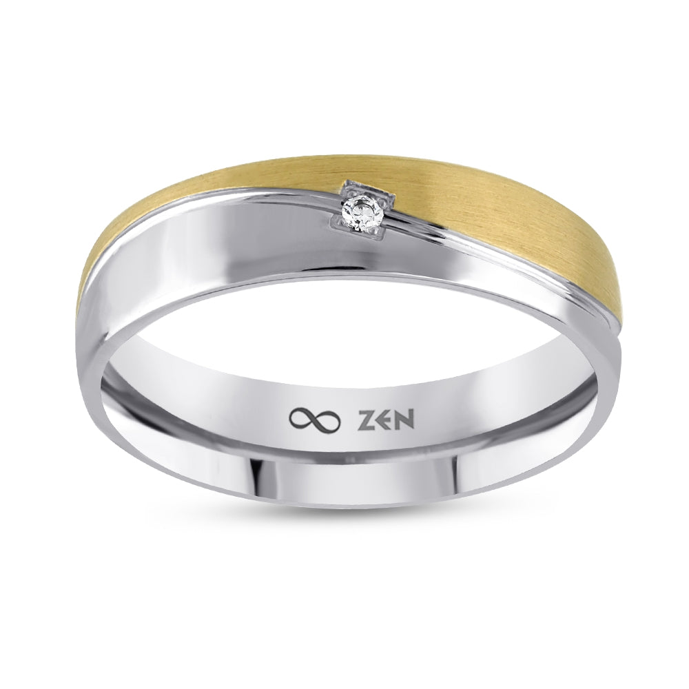 0.01 ct. Moderner Ehering fur Damen