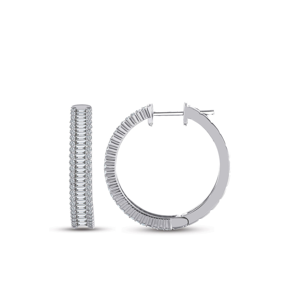 1.42 ct. Creolen Diamant Ohrringe