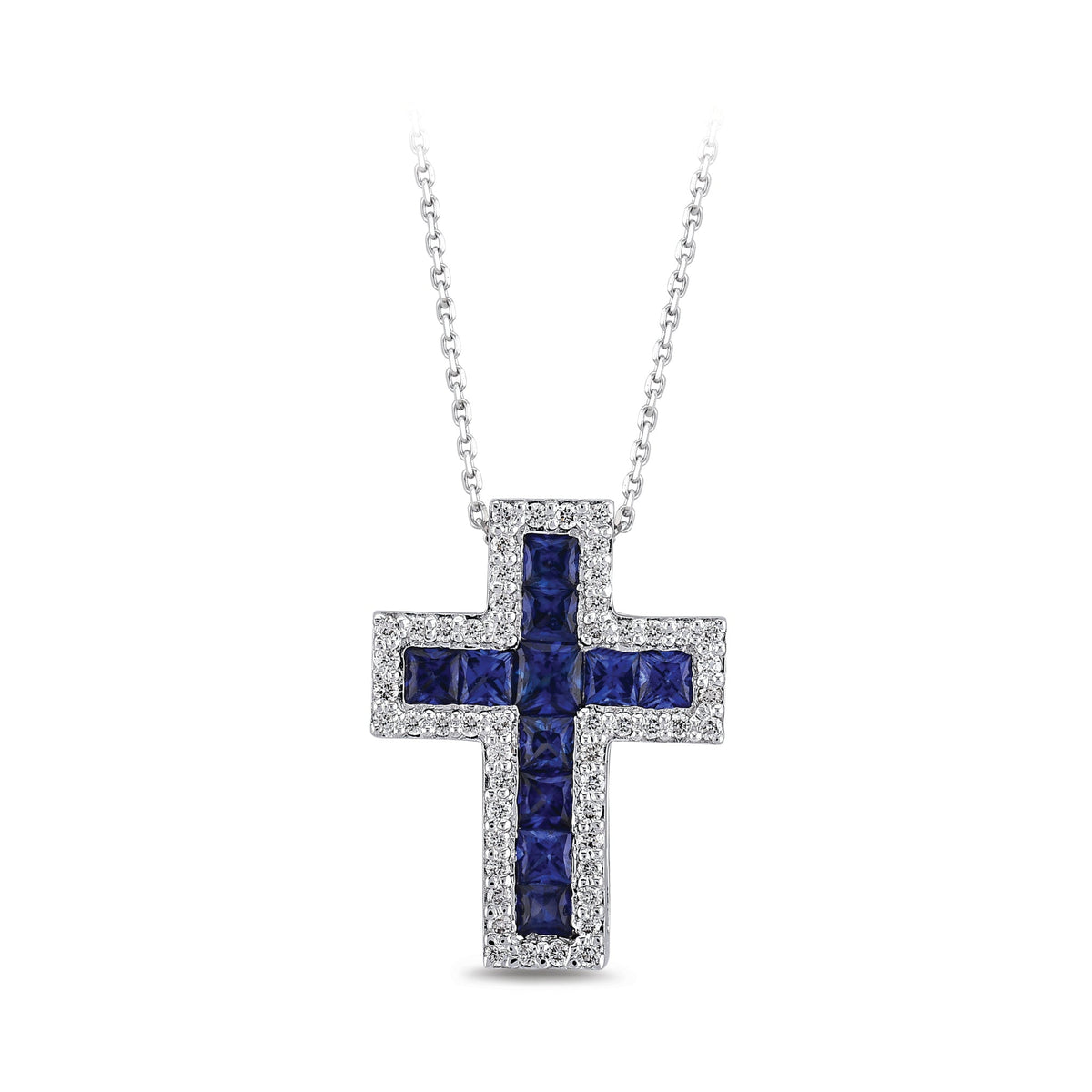 0.69 ct. Halskette mit Kreuzanhänger