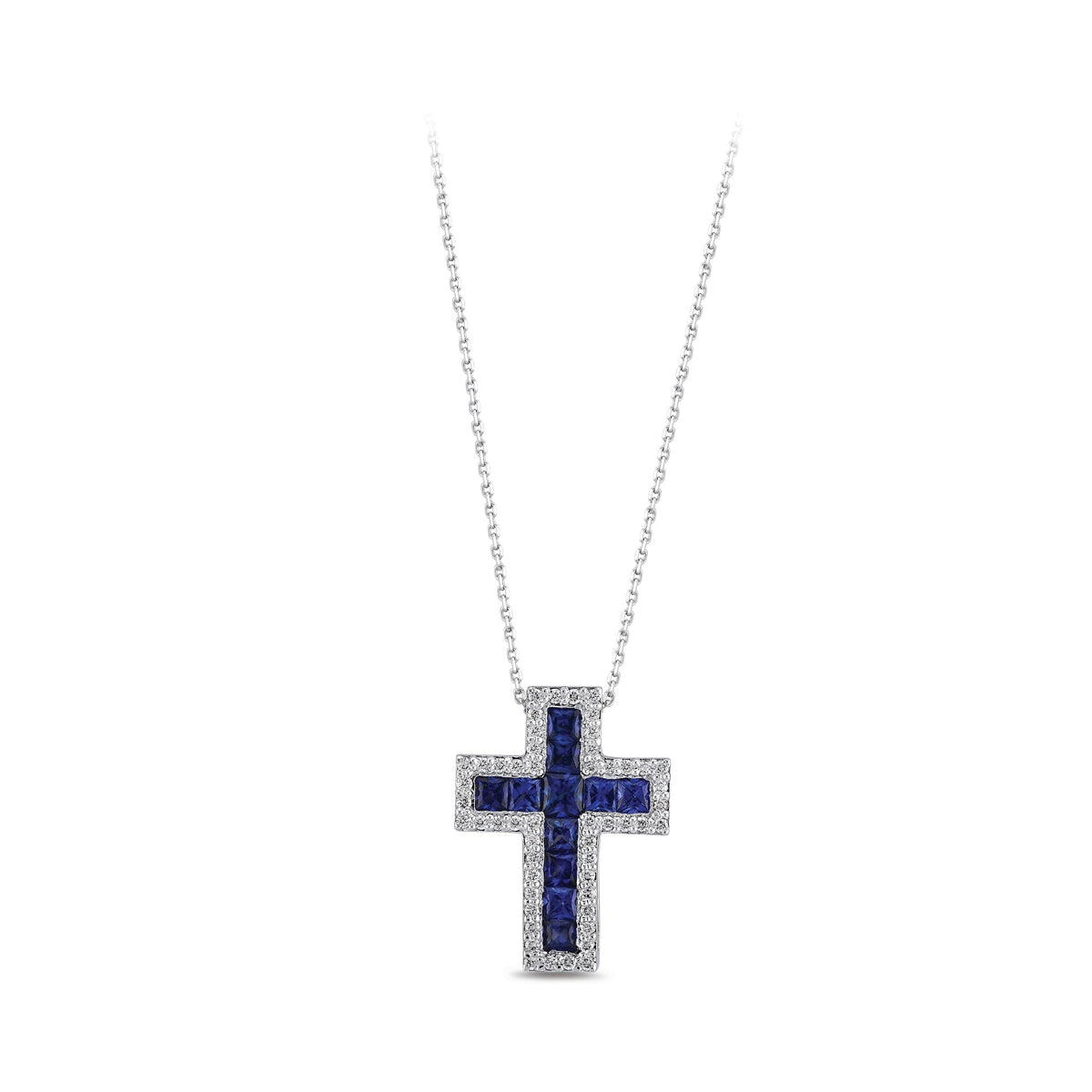 0.69 ct. Halskette mit Kreuzanhänger